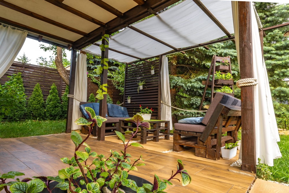 Garden,Terrace,,Resting,Place,,Garden,Furniture,Made,Of,Wooden,Pallets,